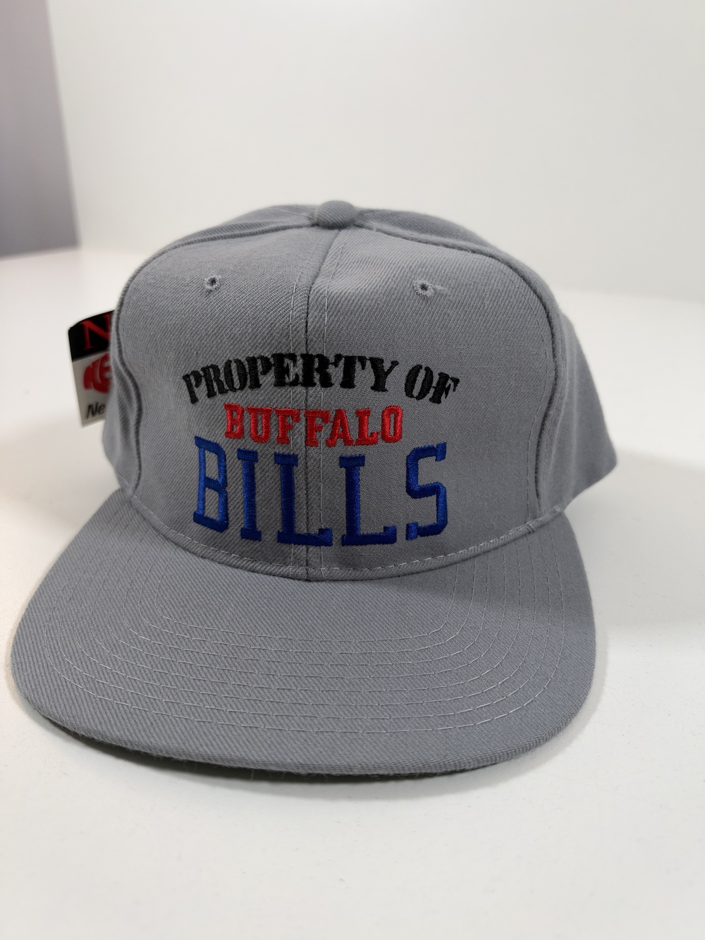 Vintage Buffalo Bills Hat Cap Snap Back Mens One Size Gray NFL Football New Era